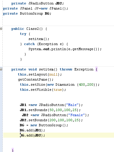 مشكلة في الbuttongroup