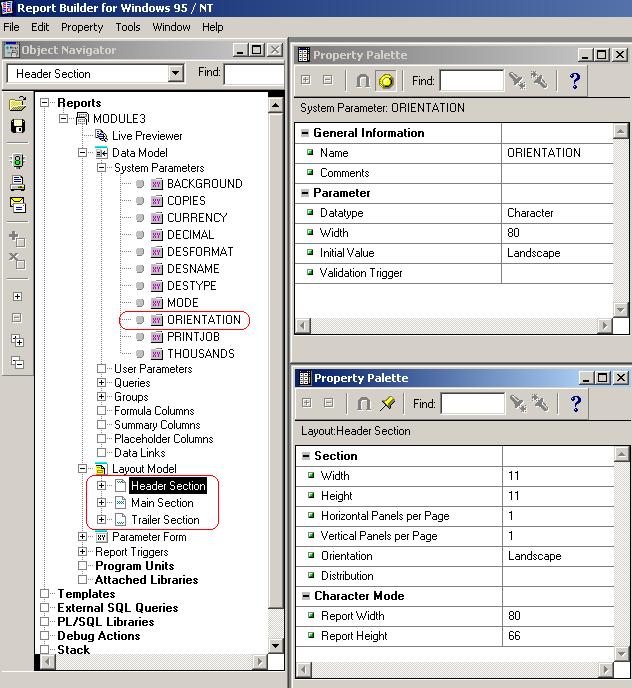 كيف يمكن ضبط ورقة عرض التقرير افقياً بدلاً من عمودياً على محرر التقارير
