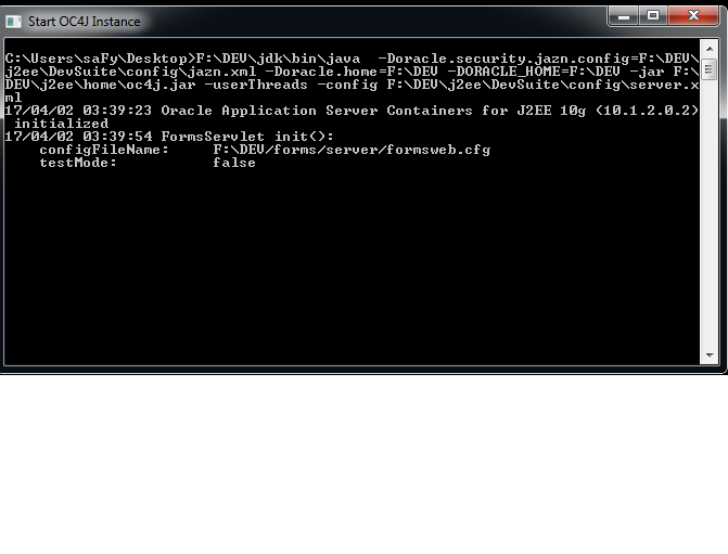 مشكلة مع Oc4j