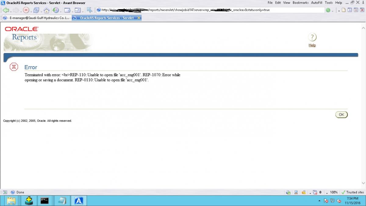 التقارير لا تعمل