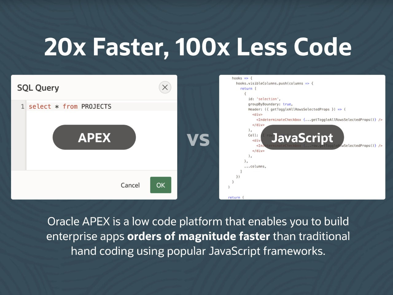(0001) : (هل تعلم أن) : APEX  يتفوق على JavaScript في ناحيتين